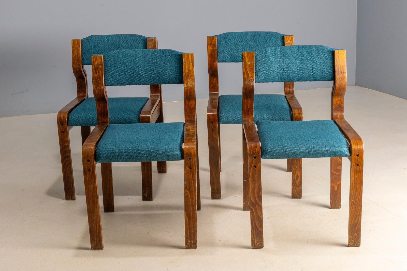 Set Of 4 Chairs, Ludvík Volák, 1960s–1970s, Czechoslovakia photo vinterior
