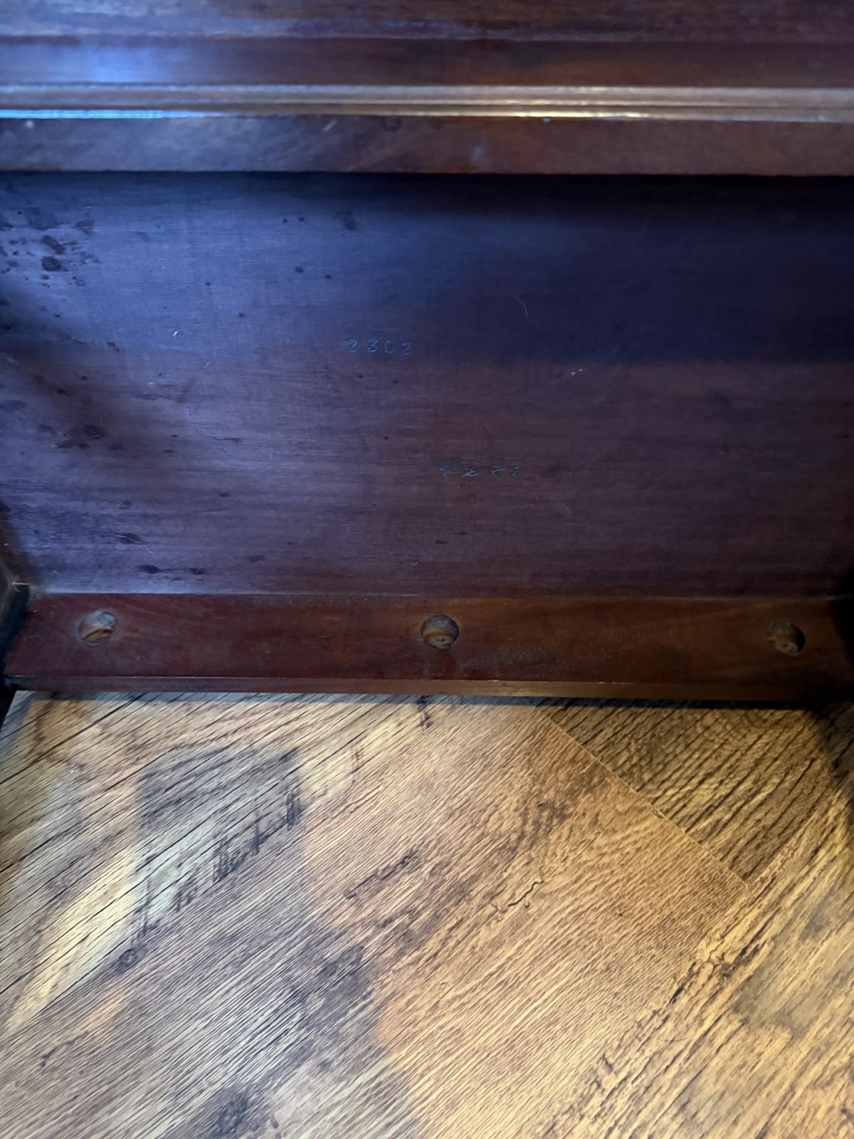 Antique Mahogany Side Table – Original Factory Stamped (2302) photo vintage