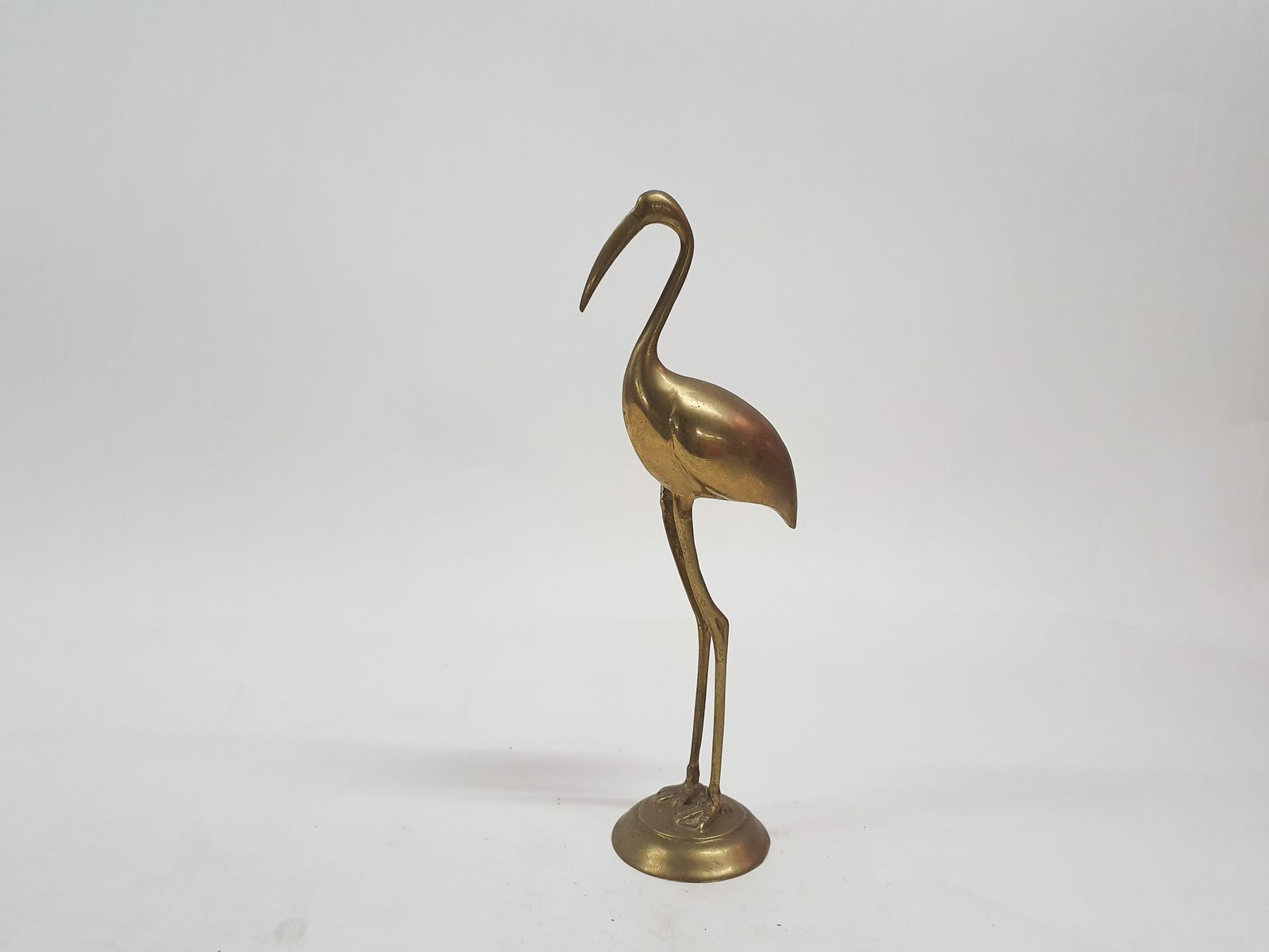 Brass Statue Of A Crane, The Netherlands 1960's