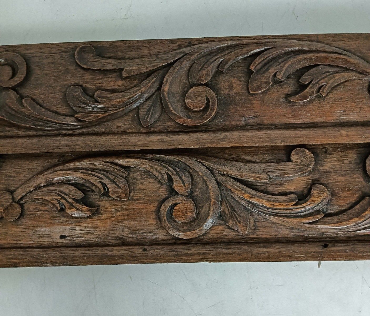 Pair Of Wooden Ornate Reclaimed Cabinet Drawer Panels Antique Salvaged Trims photo vinterior