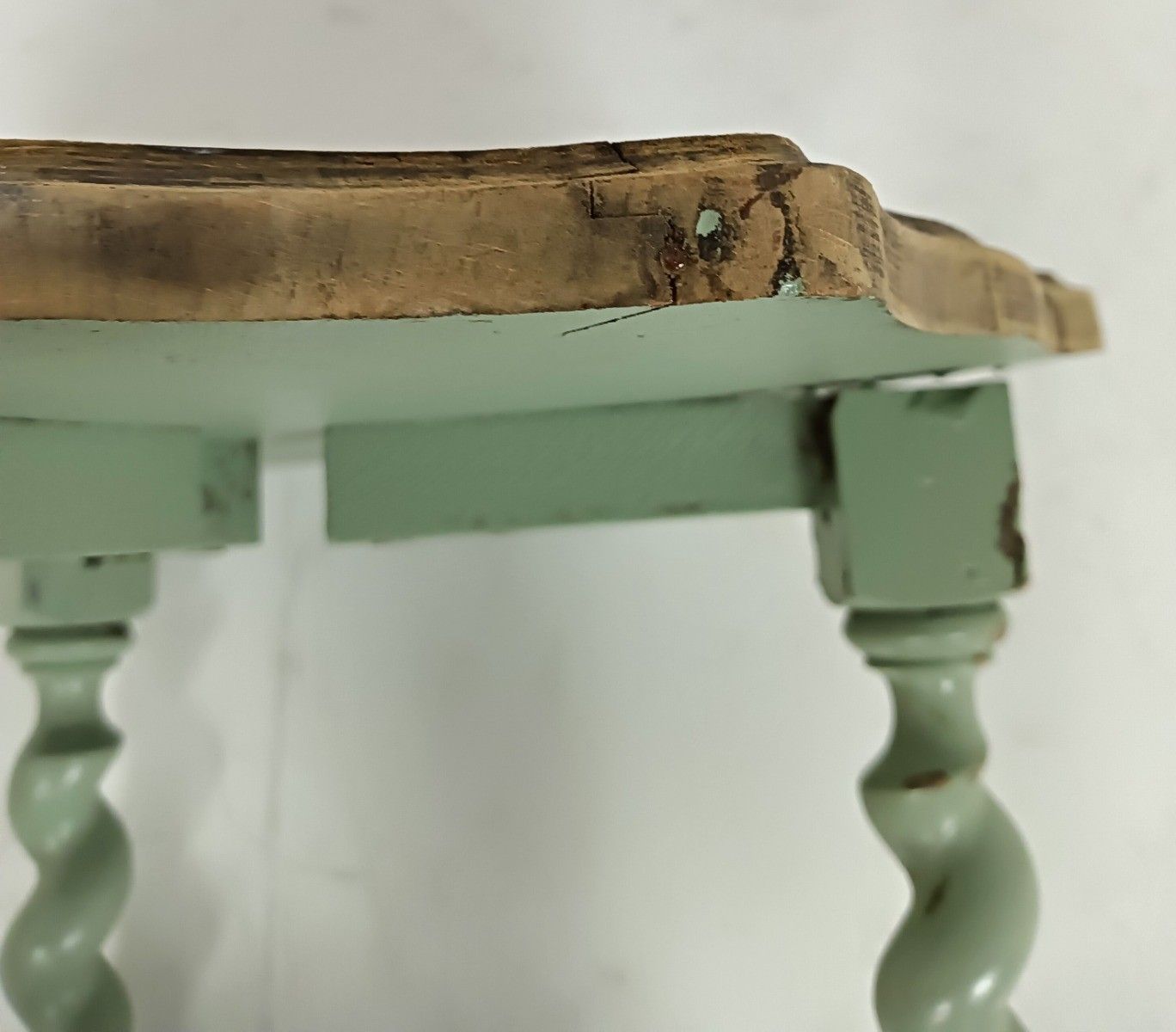 Barley Twist Wooden Side Wine Table Pedestal Plant Bonsai Stand Two Tier Barn Co photo vintage