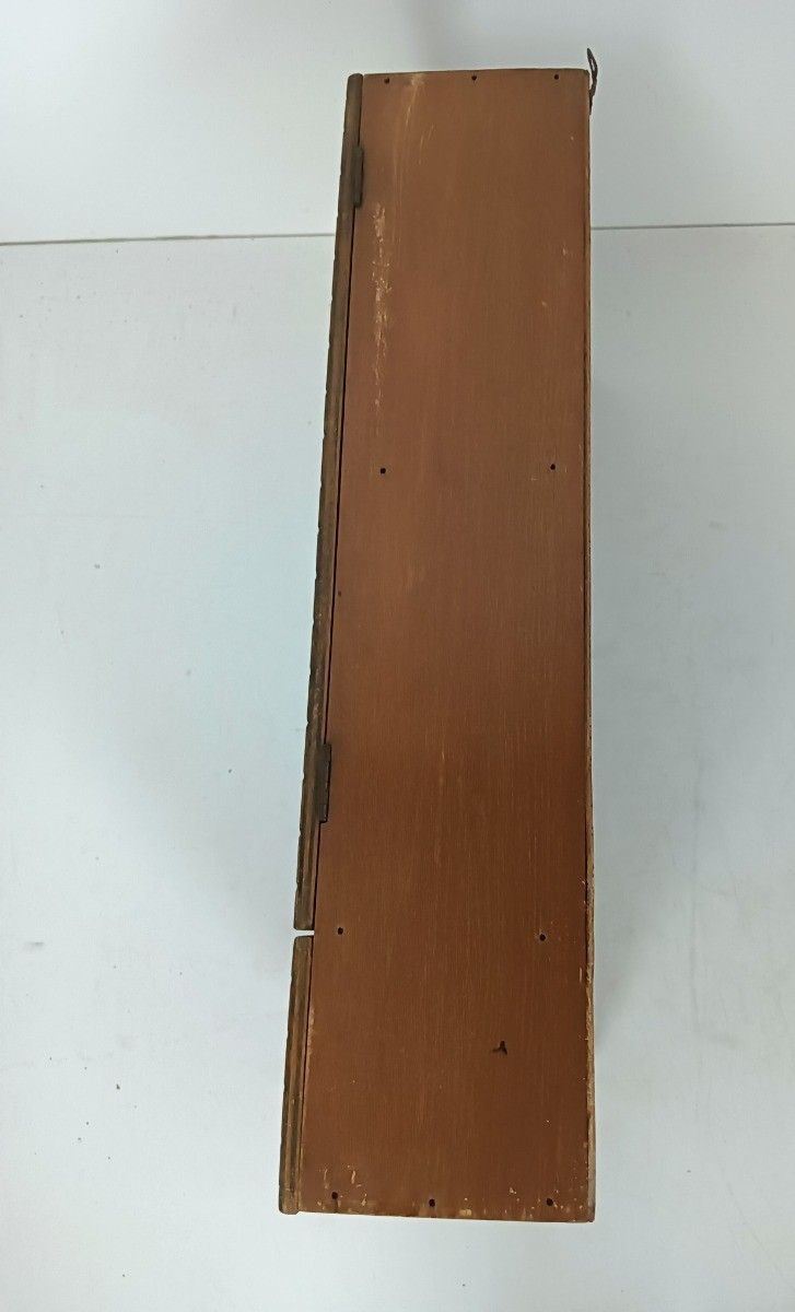 Small Art Deco Antique Medicine Apothecary Cabinet Etched Flowers In Wood Lovely photo vintage
