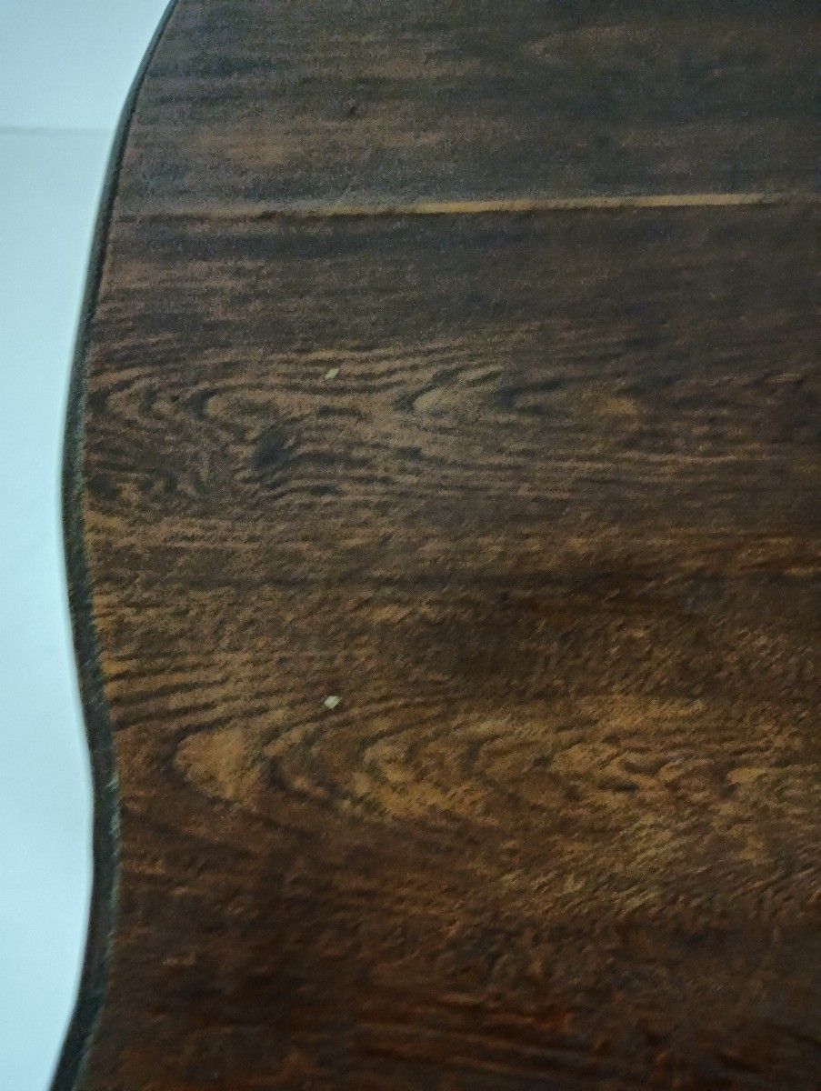 Antique Small Side Coffee Occasional Table Carved Wood Barn Farmhouse Style photo vinterior
