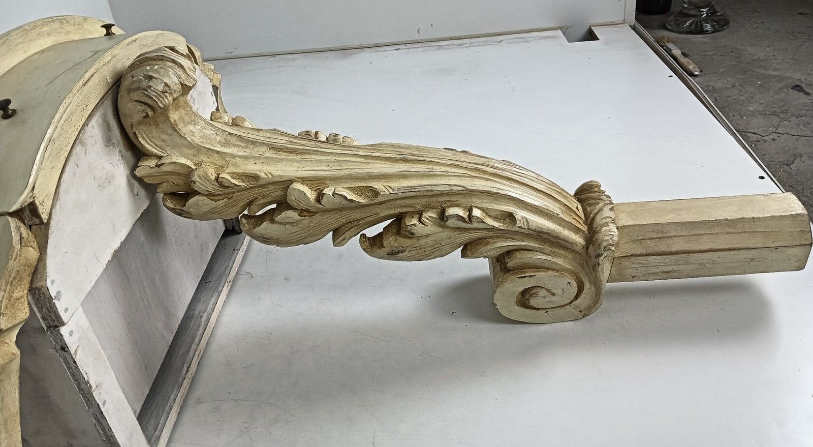 Furniture Antique Gorgeous Nightstands Floating Wood French Provincial Hollywood Regency S photo