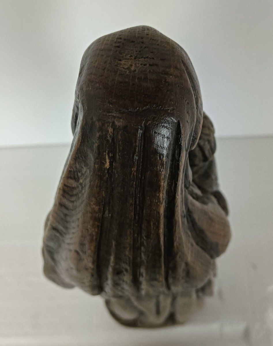 Hand Carved Wooden Sculpture Signed Gaston Dobbelaere Statue Our Lady Madonna Mo photo vintage