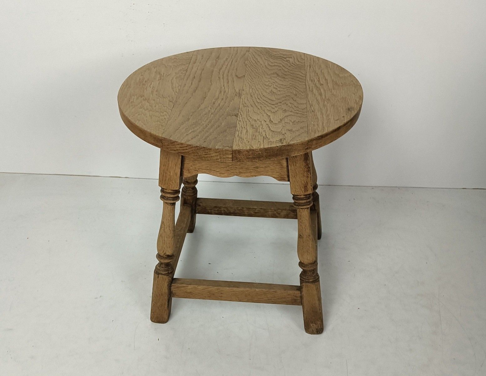 Antique Barn Style Plant Stand Pedestal Side Table Carved Wood Rustic Milking St photo Furniture