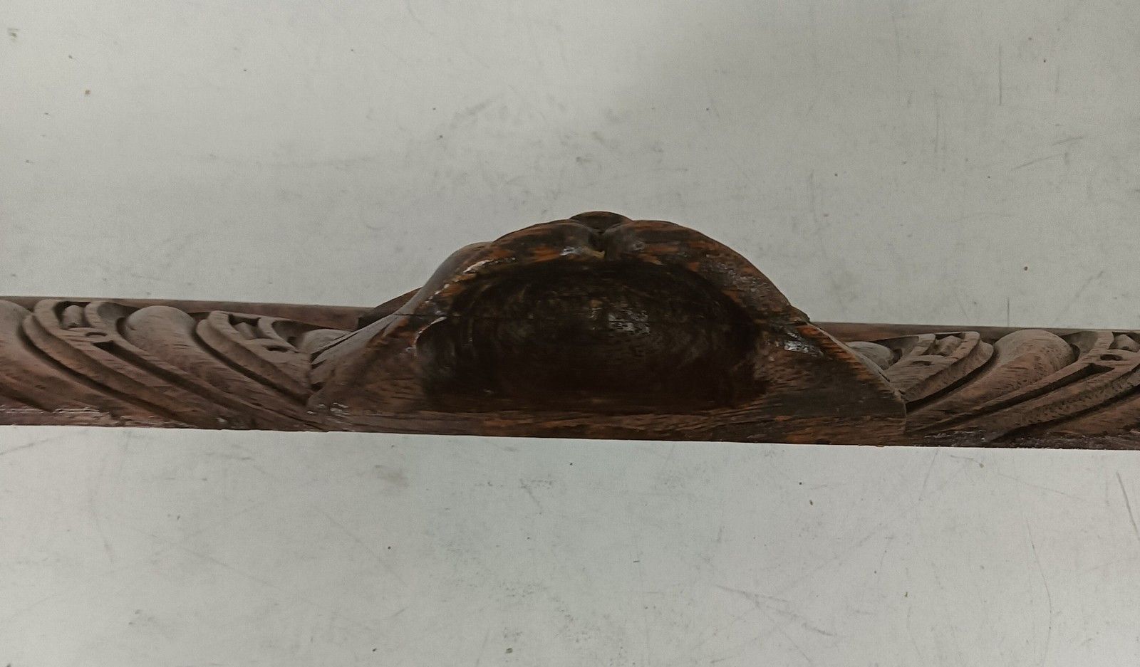 Hand Carvedwood  Pediment Ornate Architectural Reclaimed Salvaged Panel Figurine photo 626.0