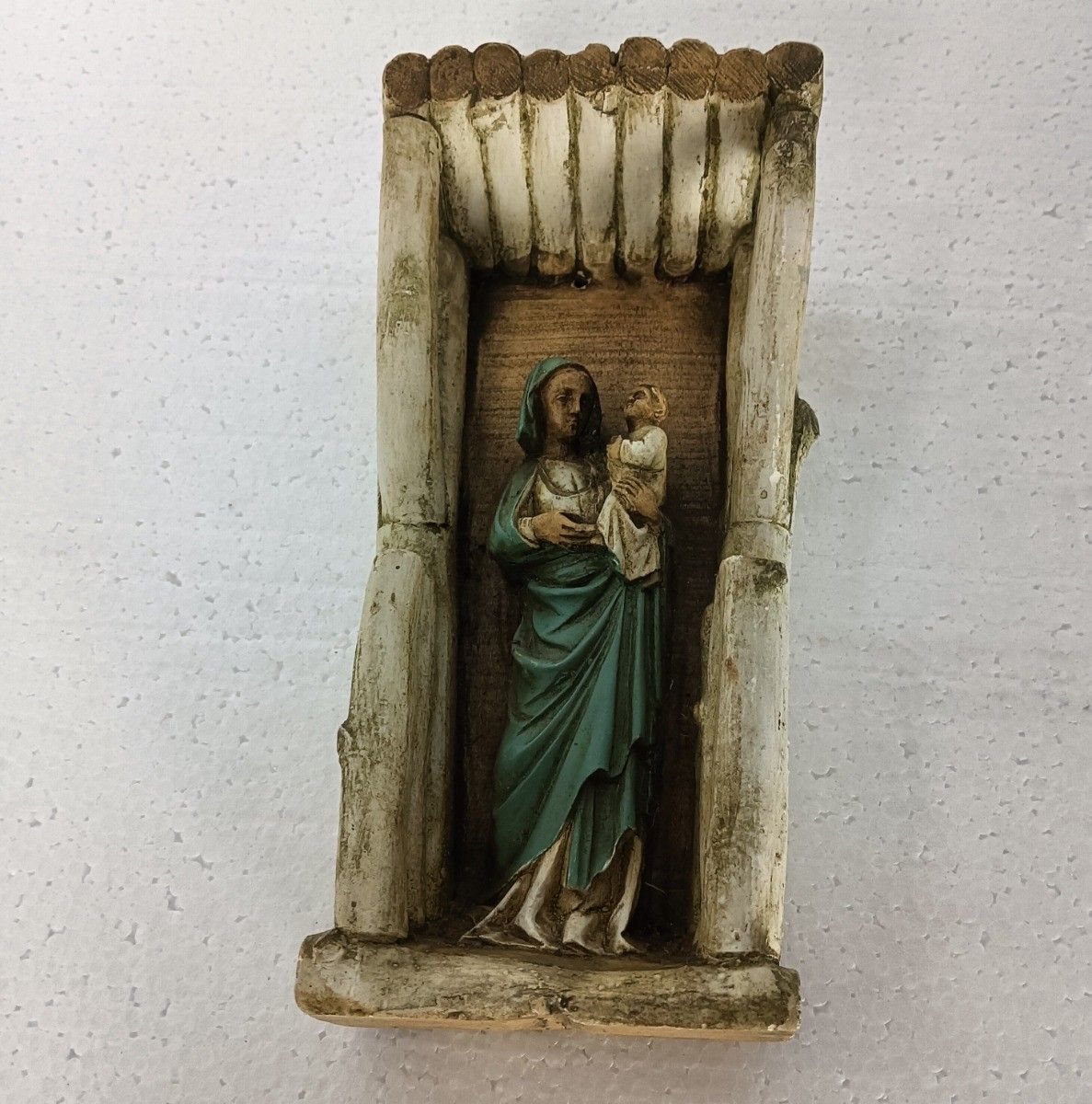 Lovely Chapel With Statue Virgin Mary With Infant Jesus Marked Vintage photo buy