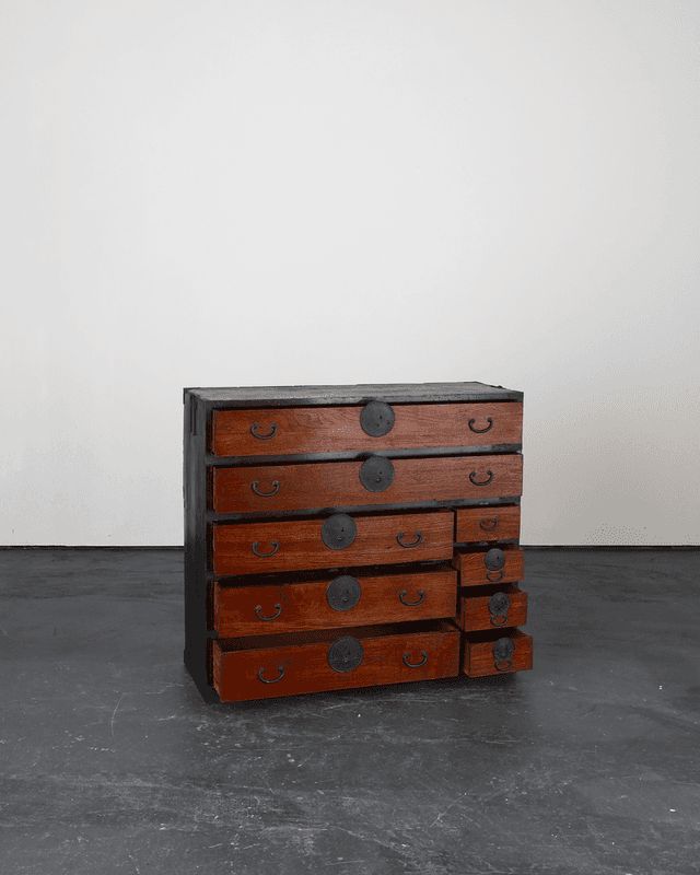A Large Early 19th C. Late Edo Period Tansu Cabinet/Chest Of Drawers photo furniture