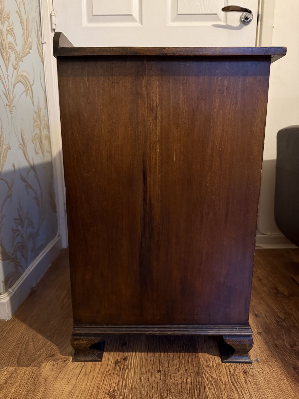 Antique Solid Pine Low Chest Of Drawers / Dresser Base C.1900 photo for sale
