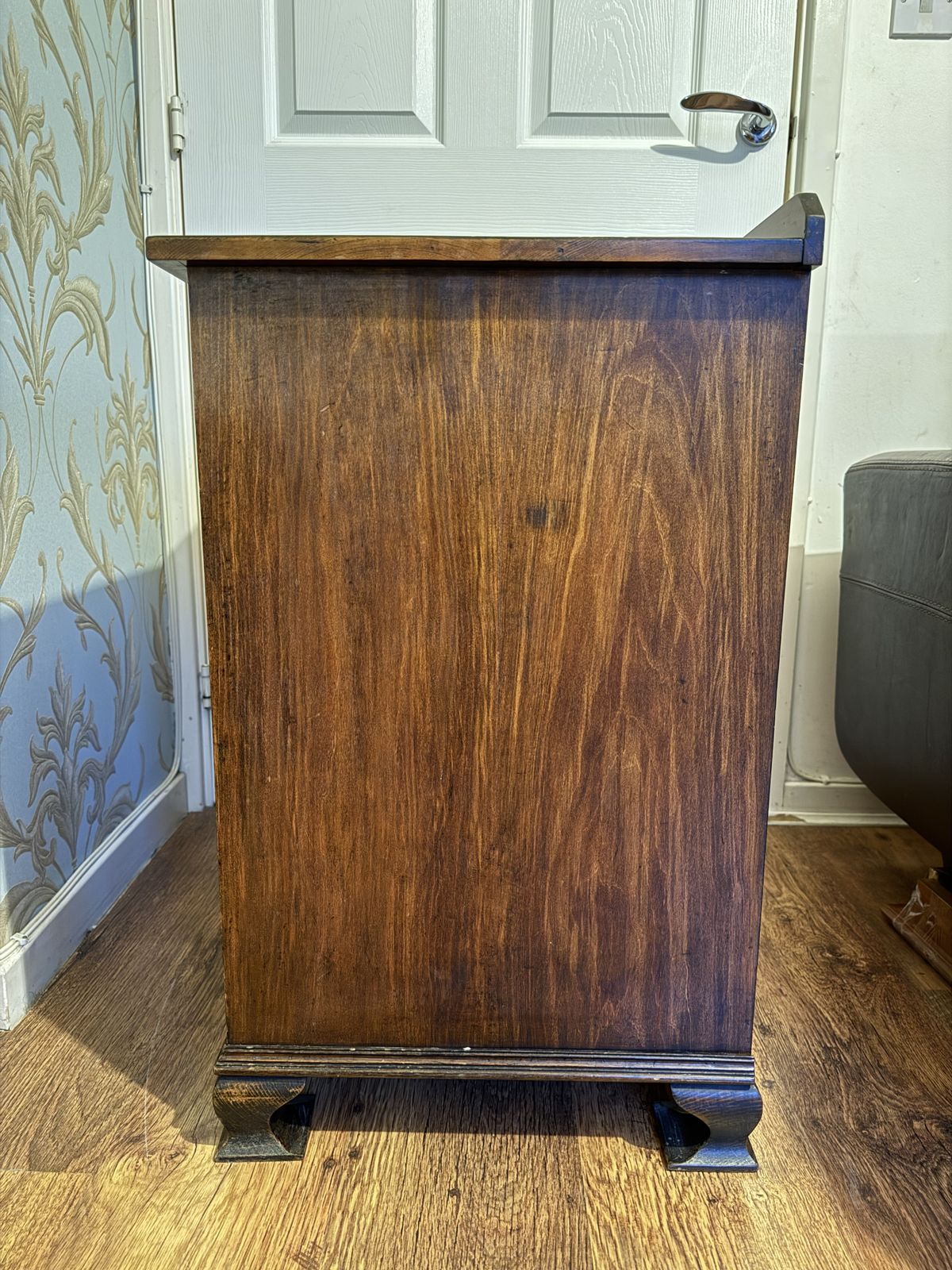 Antique Solid Pine Low Chest Of Drawers / Dresser Base C.1900 photo vintage
