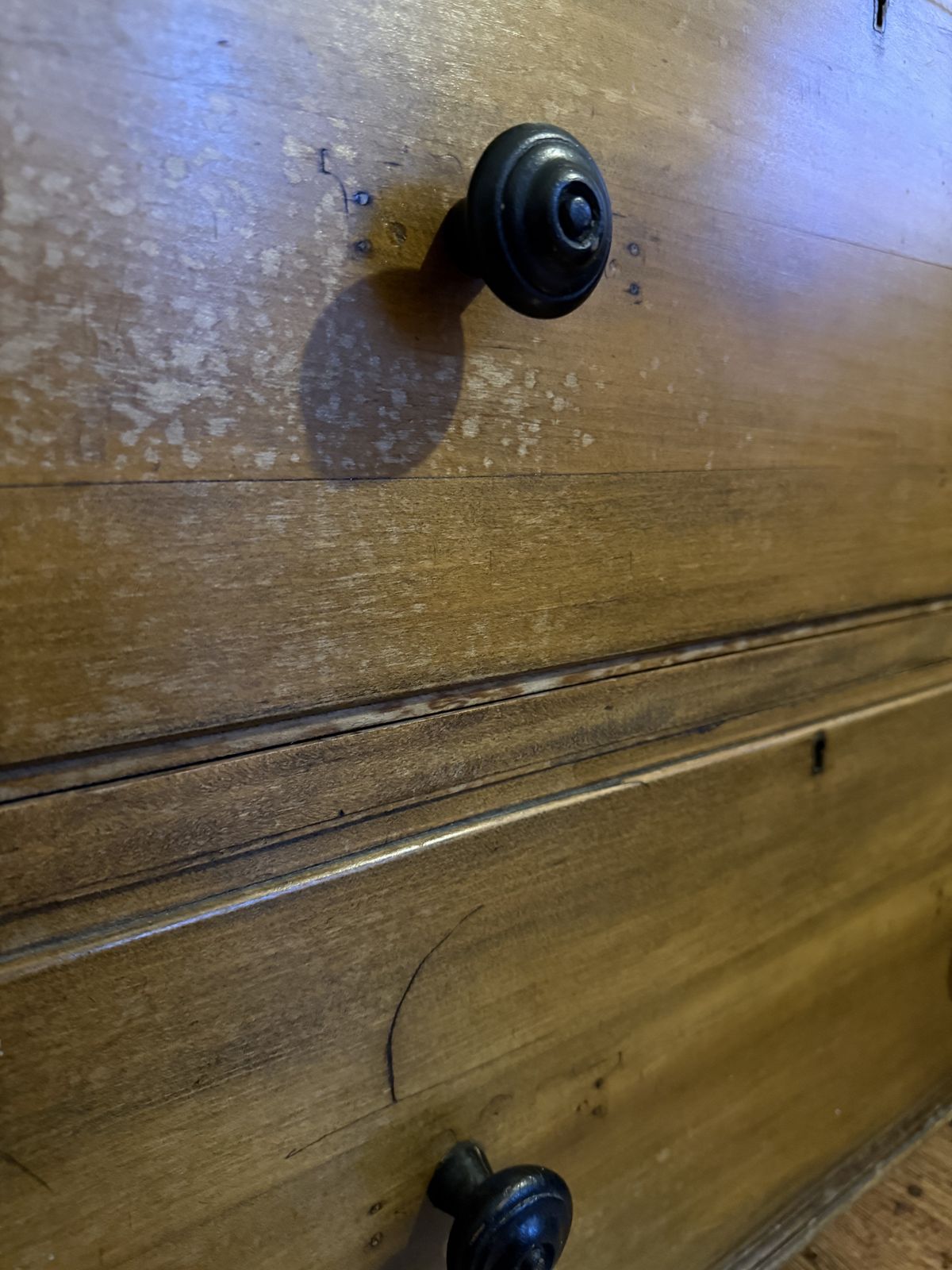 photo furniture Antique Solid Pine Low Chest Of Drawers / Dresser Base C.1900