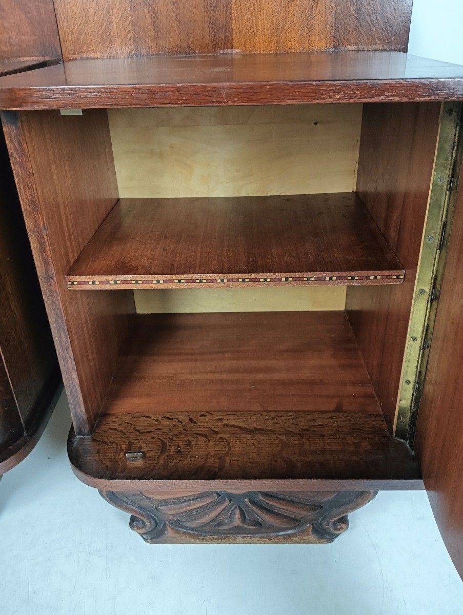 Furniture Pair Antique Art Deco Nightstands End Tables Dresser 20s 30s  Bedroom Vanity Cab photo