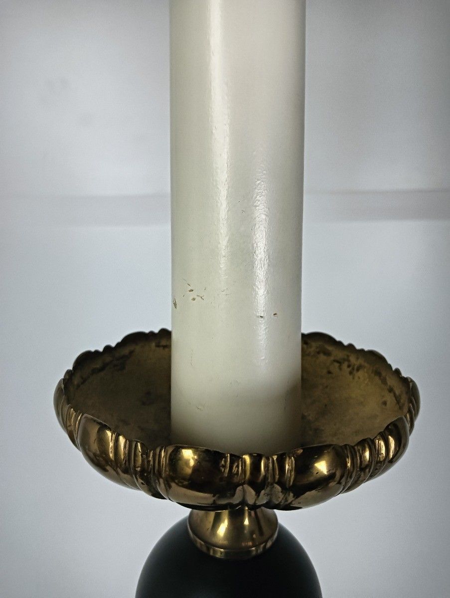 photo furniture Large Standing Floor Lamp French Empire Brass Wood Hollywood Regency Vintage Wow