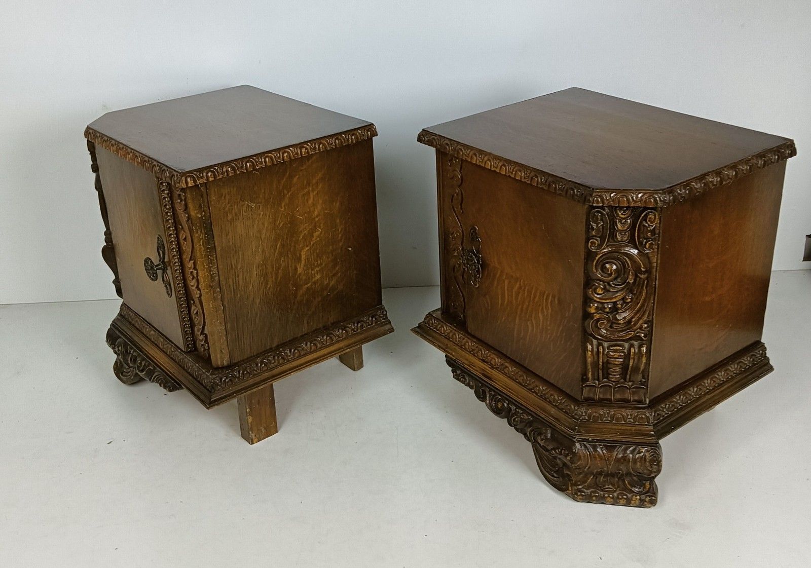 Antique Art Deco Nightstands End Tables Dressers 20s 30s Vanity Cabinets  Wood P photo buy