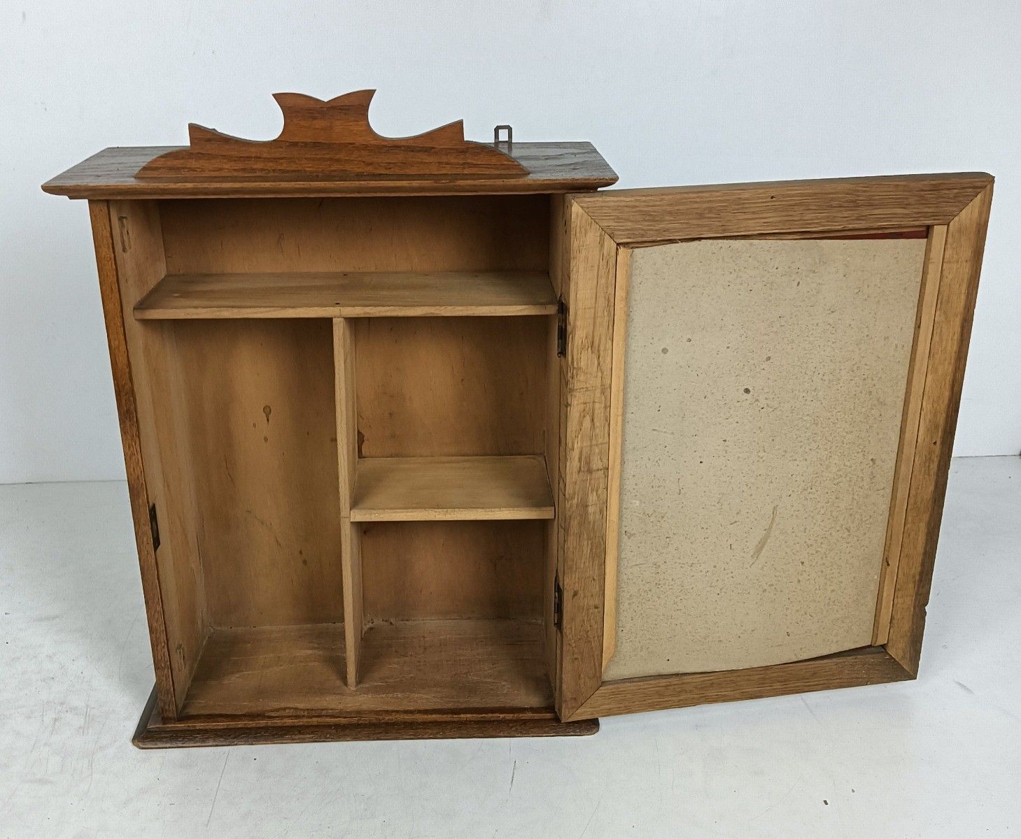 Antique Medicine Apothecary, Pharmacy, Cabinet, Beveled Glass,  Barn Style, Farm photo vintage