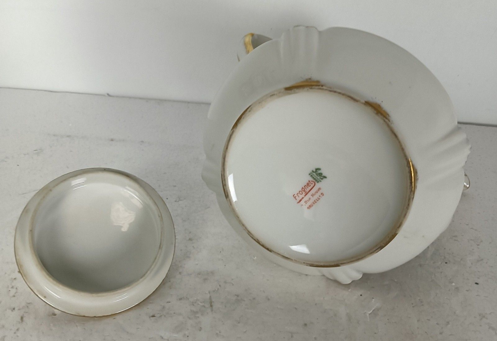 Tea Coffee Pot  Breakfast Plates Antique Dekor Gilda Limoges  Rose Buds  Frognet photo vintage