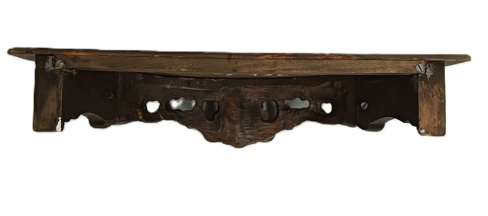 Antique Ornate Hand Carved Wood Wooden Wall Hanging Console Shelf Ornate photo vinterior