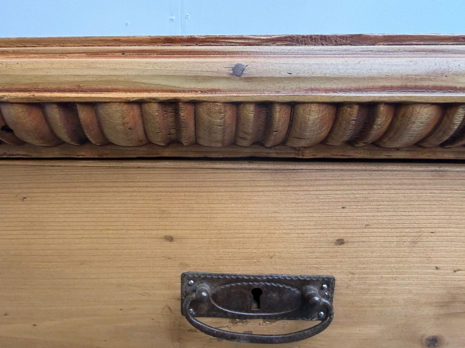 photo furniture A Massive Antique Pine Genuine Hungarian Waxed 5 Drawer Chest Of Drawers