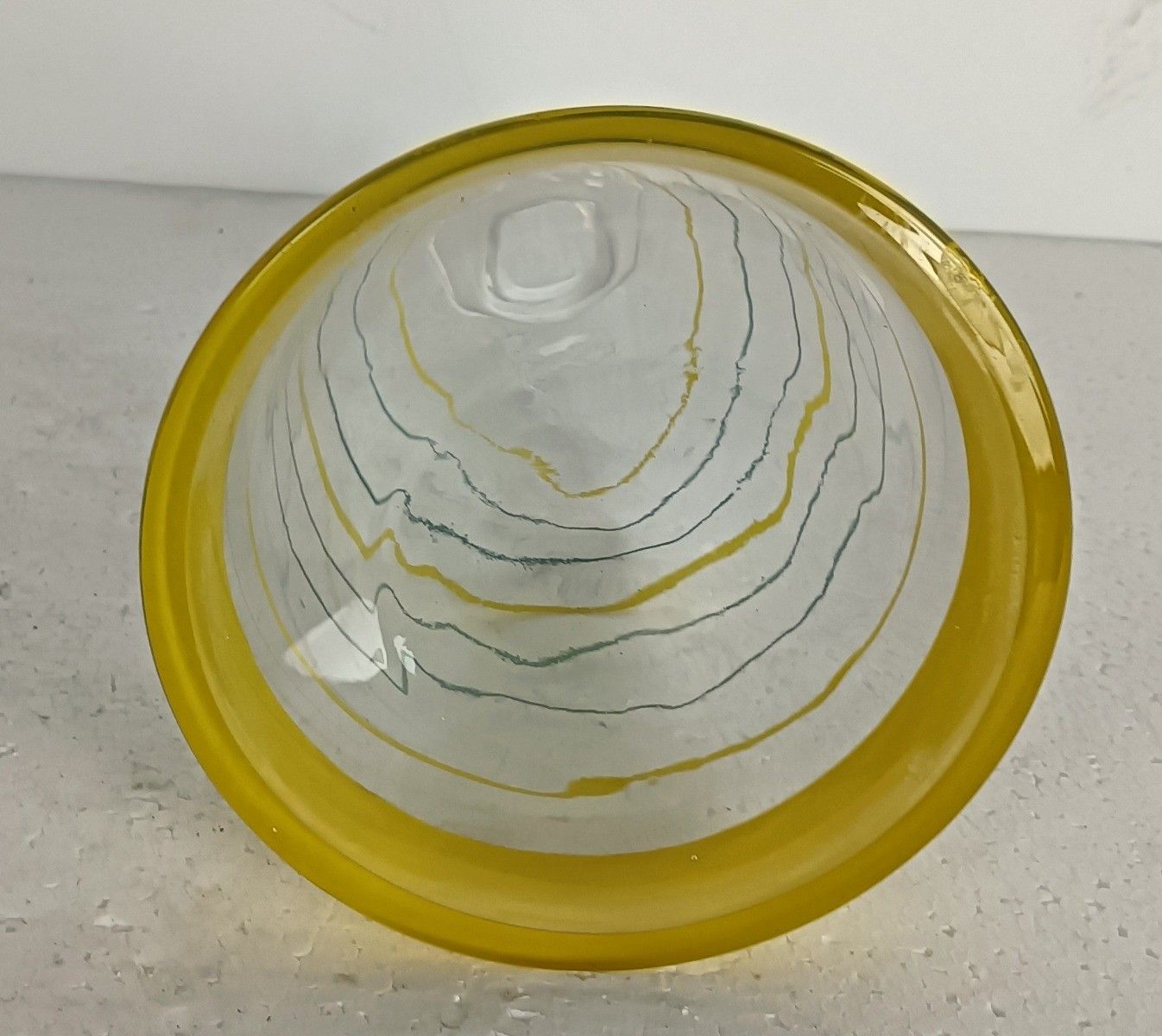 Vintage Art Glass Decanter Bottle Colored Circles photo for sale