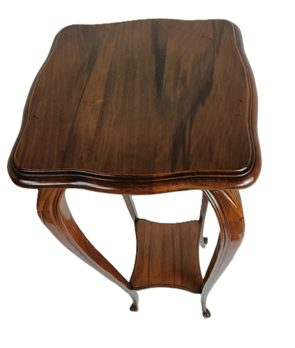 Art Nouveau Pedestal Table Plant Flower Stand Side Table 2 Tier Antique Louis XV photo for sale