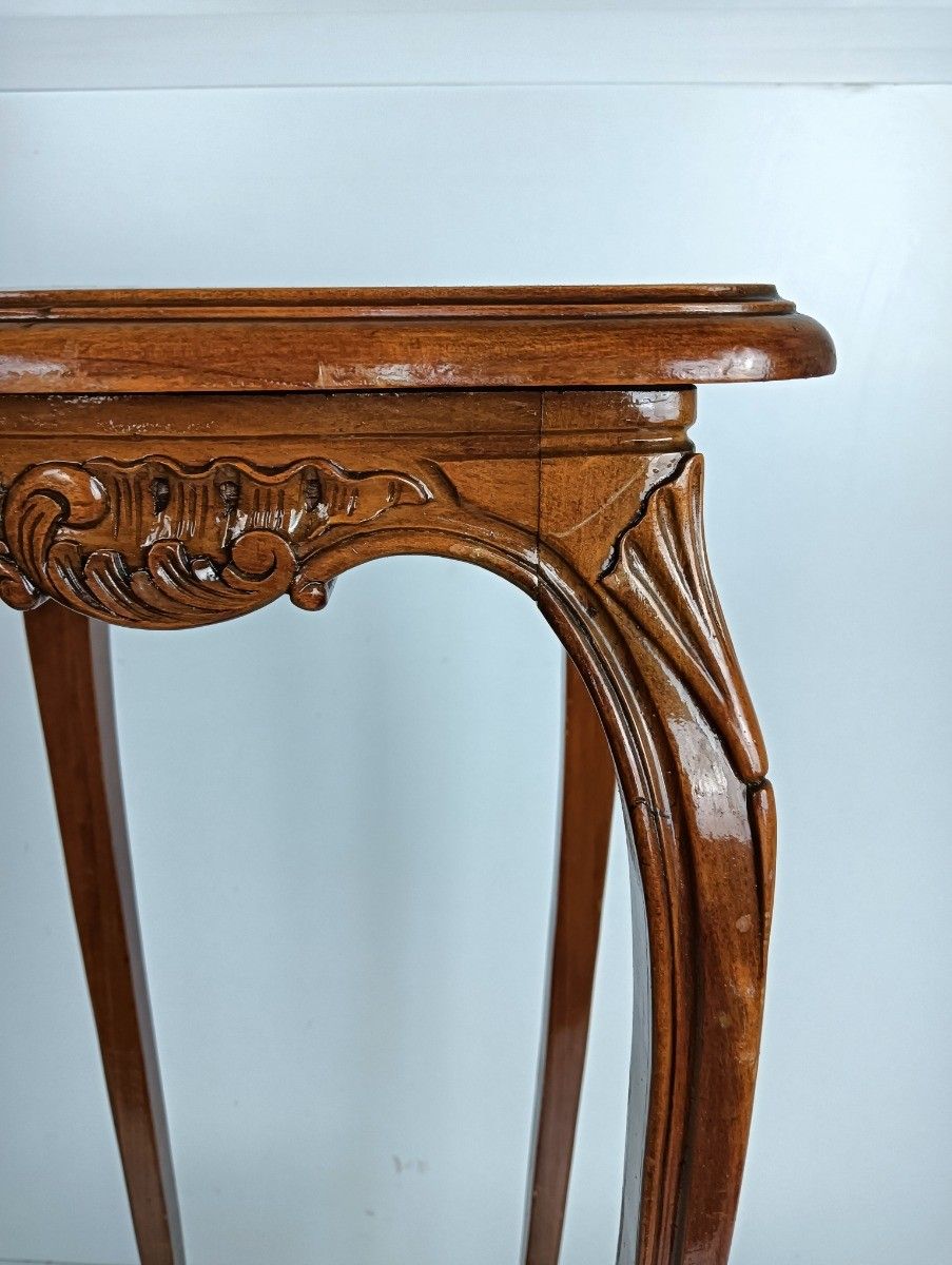 Art Nouveau Pedestal Table Plant Flower Stand Side Table 2 Tier Antique Louis XV photo vinterior