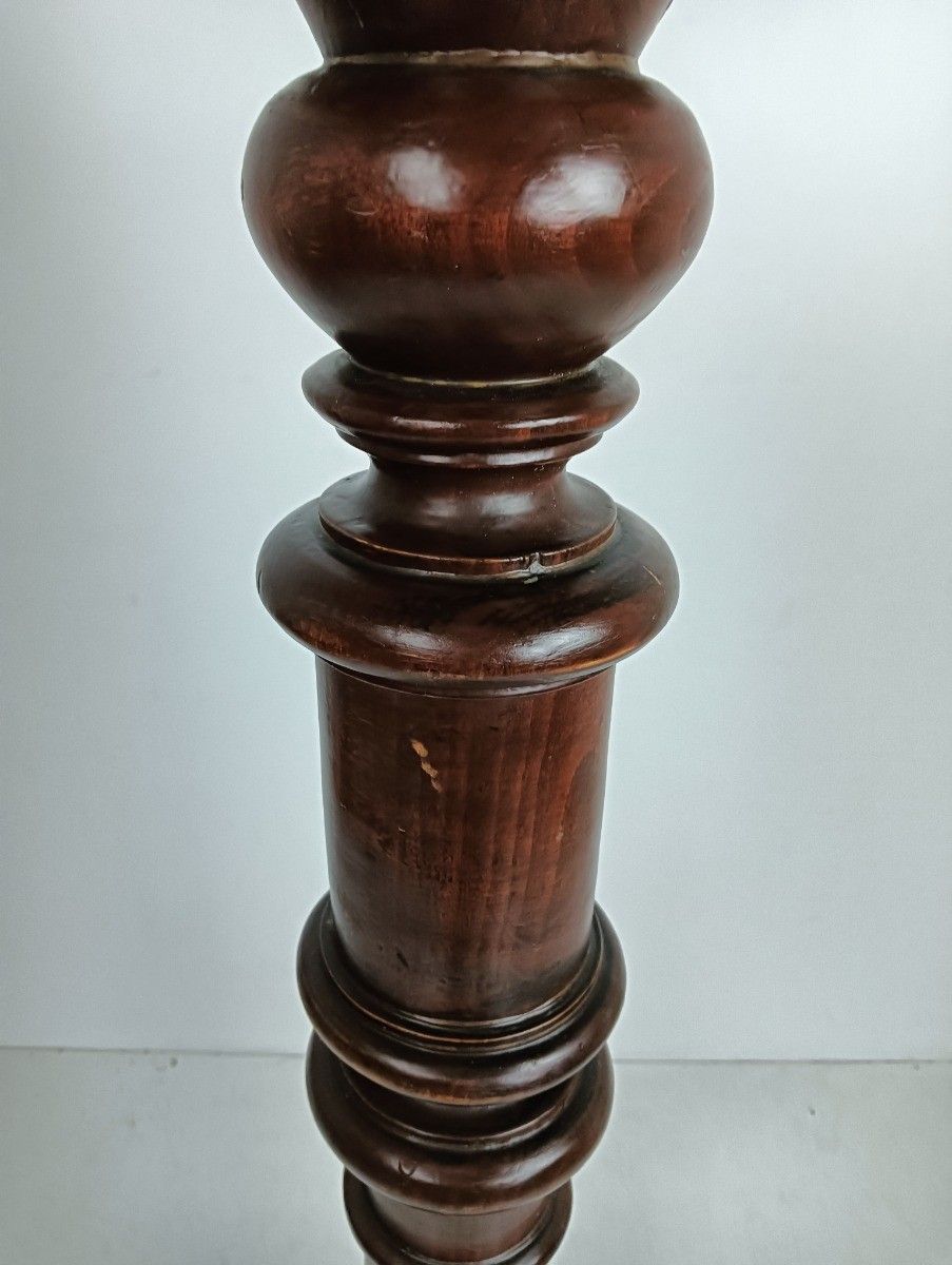 Art Nouveau Church Altar Pedestal Plant Stand Wooden Pulpit Lectern Antique Pill photo vinterior