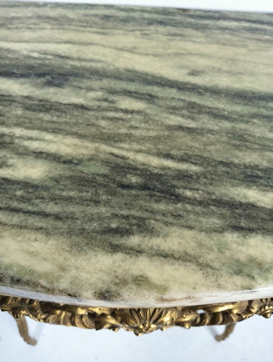 Mid Century Modern Onyx Marble Top Wall Console Vintage Brass Ornate photo 1118.0