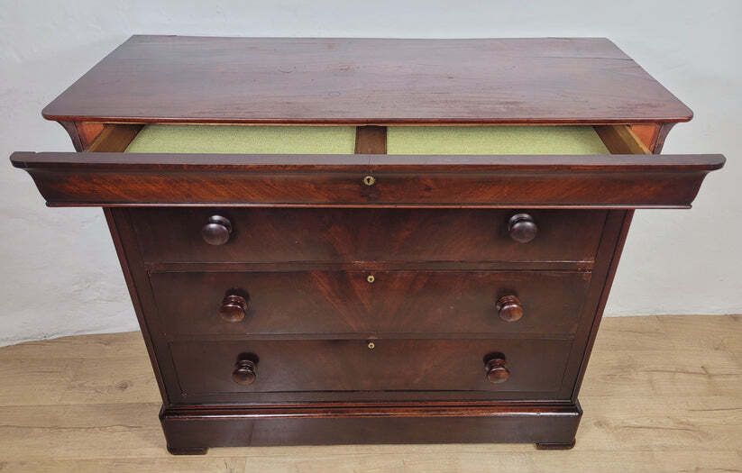 Victorian Chest Of Drawers 4 Drawers 1890 Mahogany English photo for sale