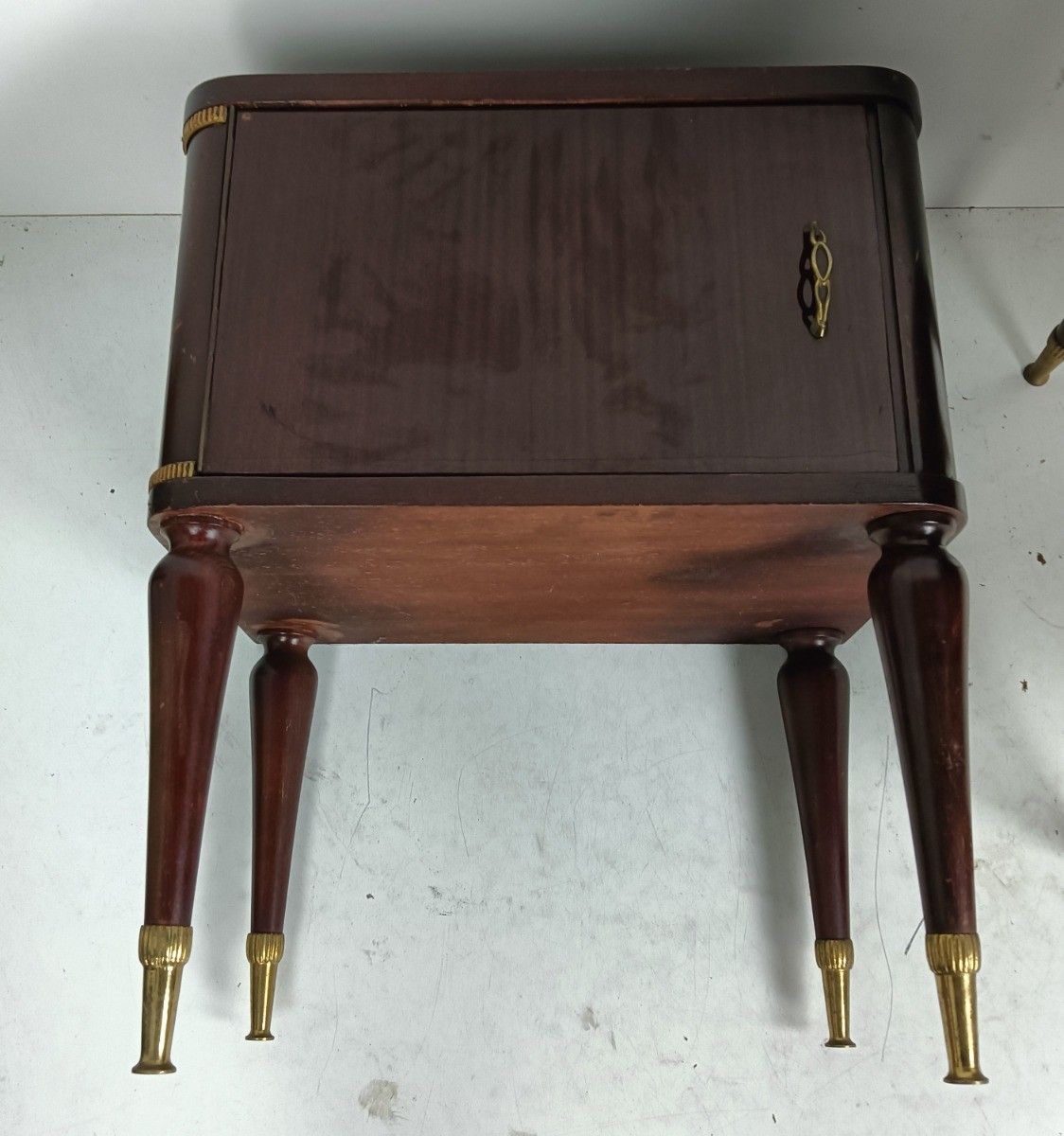 photo buy Pair Vintage Nightstands End Tables Mid Century Modern Wood Retro