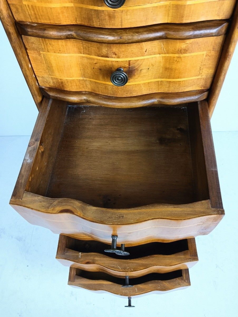 Vintage Chest Of Drawers Archive  Cabinet Hallway End Table Nightstand Wood Loui photo 538.0