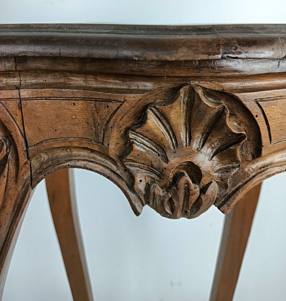 Large Ornate Two Tier Pedestal Antique Art Nouveau Plant Stand Side Table Wood photo vintage