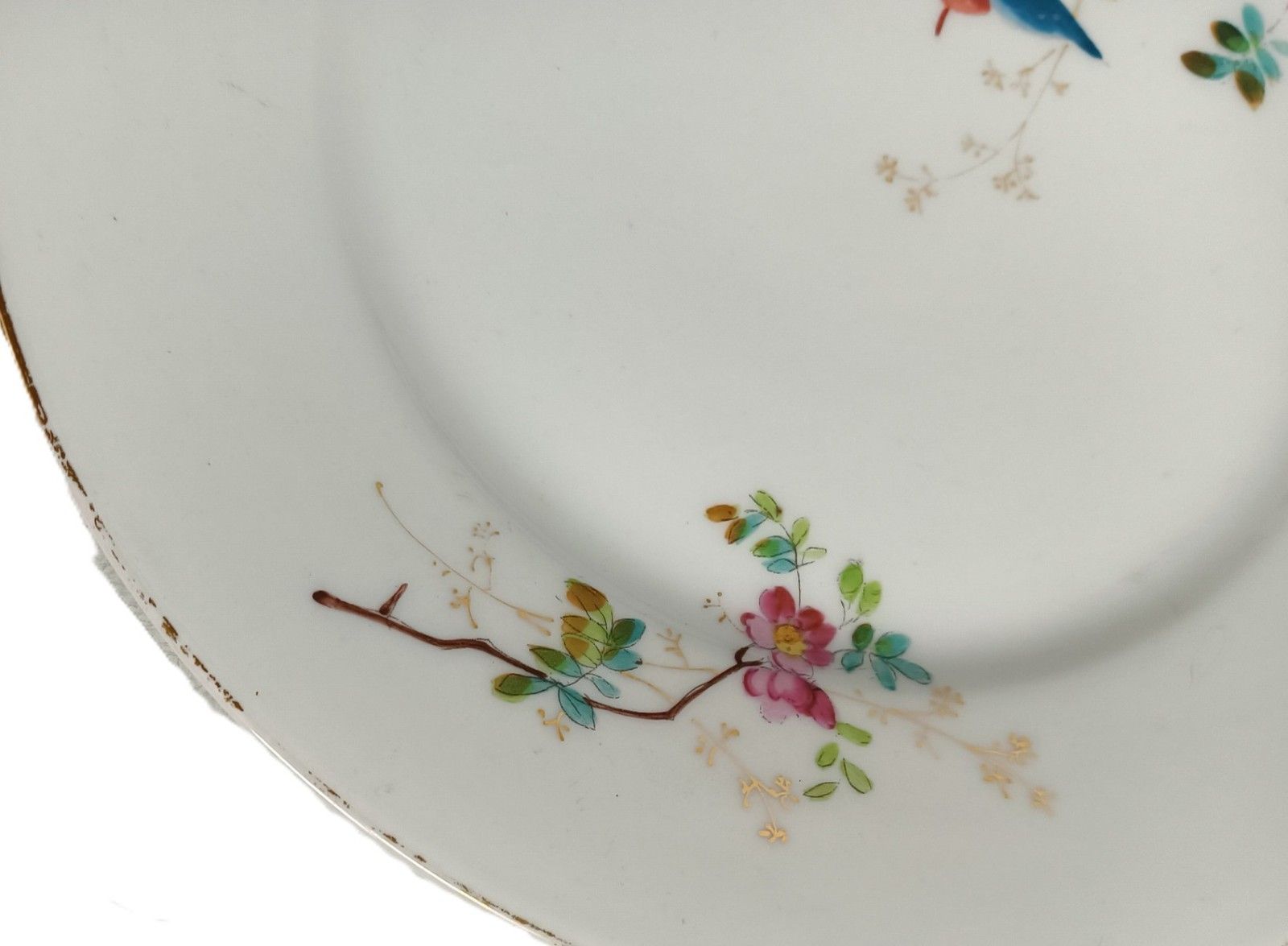 photo furniture Set Of 6 Victorian Antique 19th Century Breakfast Plates Hand Painted Flowers Bu
