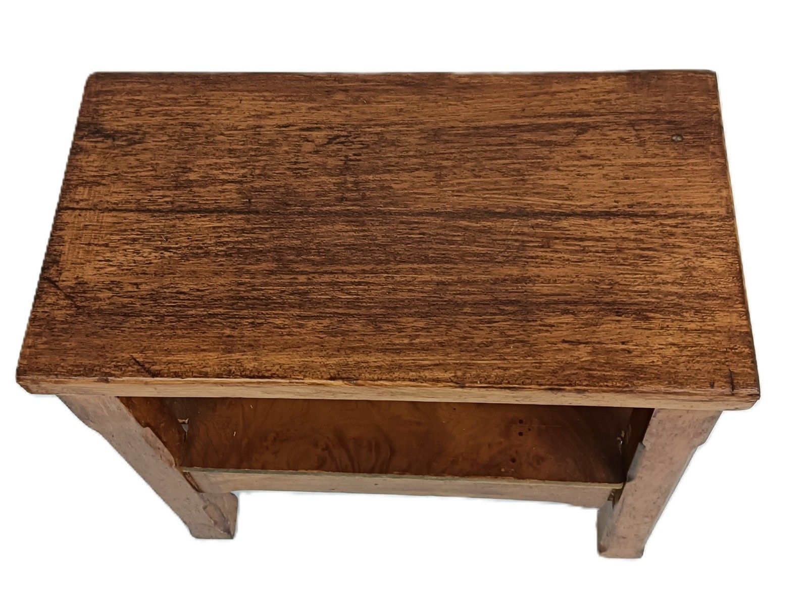 Antique Two Tier Side Table Carved Wood Occasional Coffee Plant Stand Funky photo vinterior