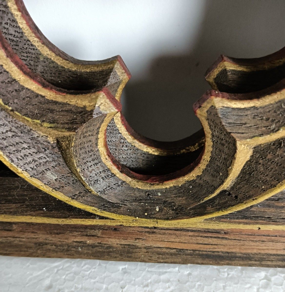 photo furniture Antique Pair Corbels Hand Carved Wood Gothic French Fleur De Lis  Architectural