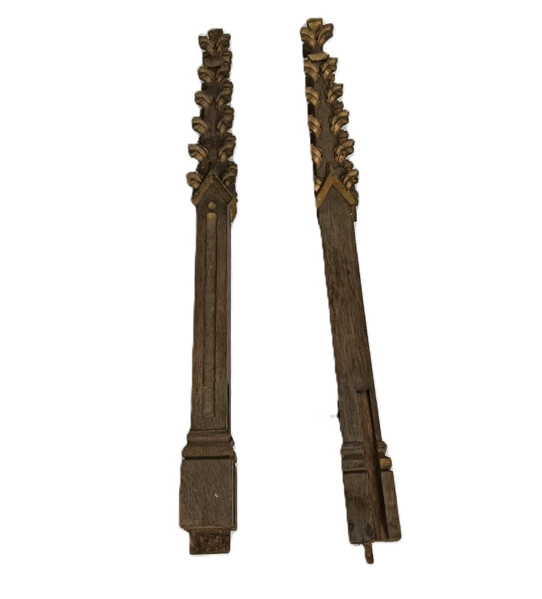 photo furniture Neo Gothic 2 Large  Reclaimed Carved Wood Large Spindles Balusters Trim Posts Pi