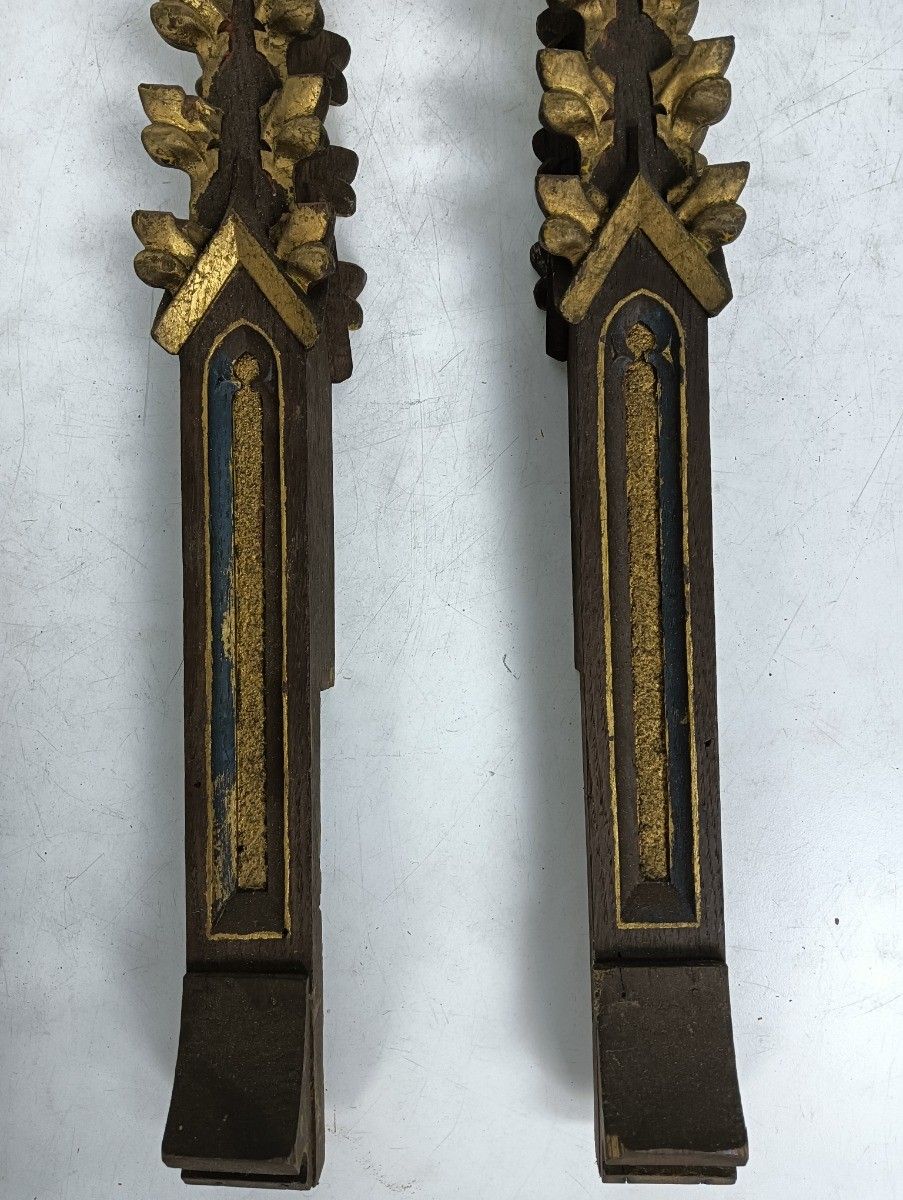 Neo Gothic 2  Reclaimed Carved Wood  Spindles Balusters Trim Posts Pillar Recla photo for sale