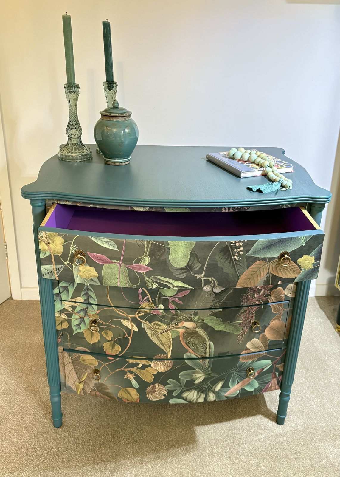 Furniture A Bespoke Georgian Serpentine Style Chest Of Drawers photo