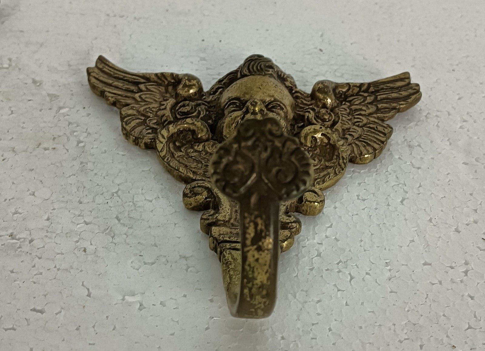 Brass Hooks Architectural Reclaimed Trims Moldings Furniture Set Of 4 Angels Lar photo Home Decor