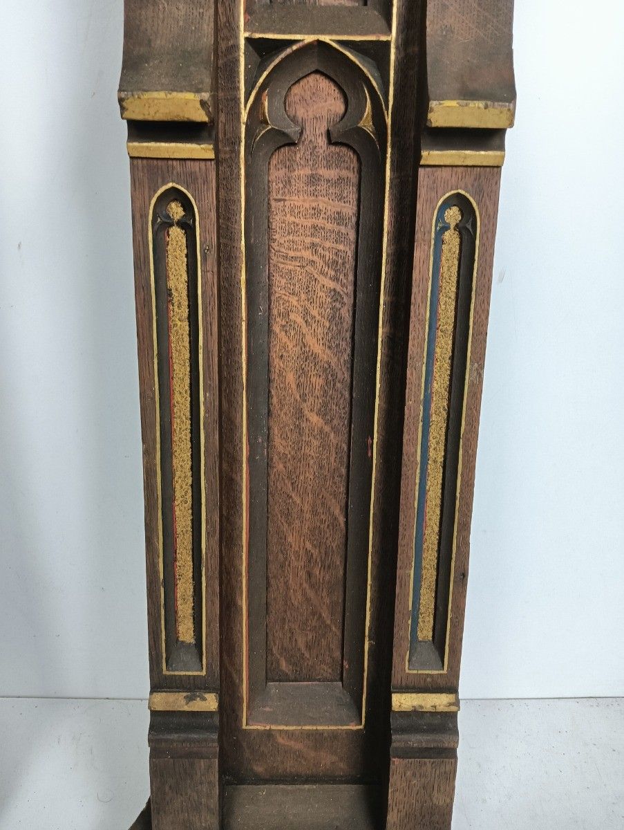 Pair Gothic Carved Wood Antique Boards Panels Church  Pediments Reclaimed Archit photo Home Decor