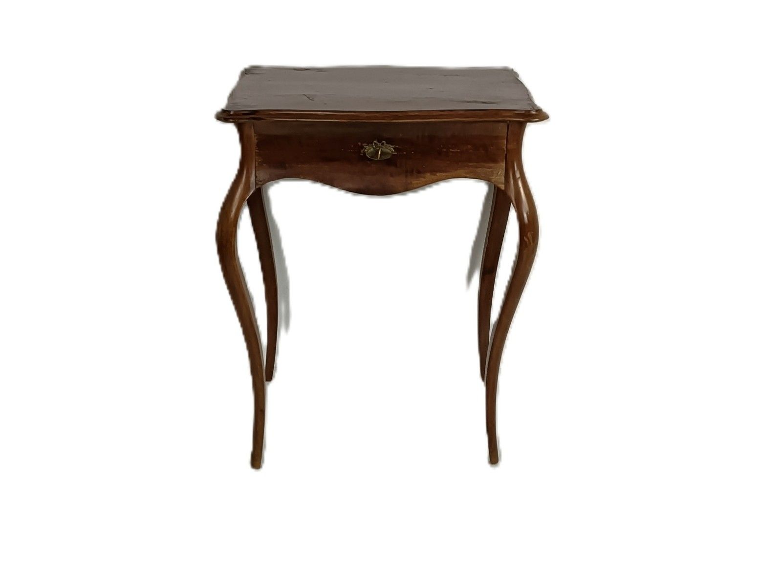 Antique Art Nouveau Wood Sewing Quilting Box Table Cabinet