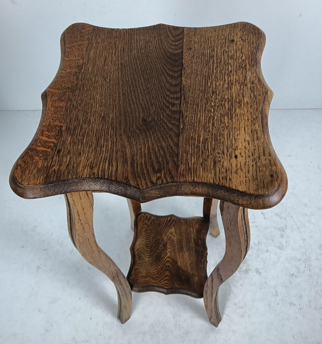 Art Nouveau Side Coffee Table Pedestal Two Tier Plant Stand Bonsai Stand Farmhou photo for sale