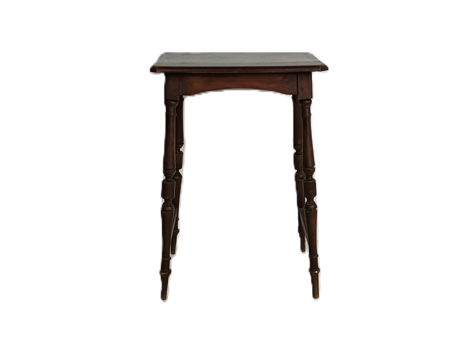 Antique Side Occasional Table Carved Wood Lovely Barn Style photo furniture