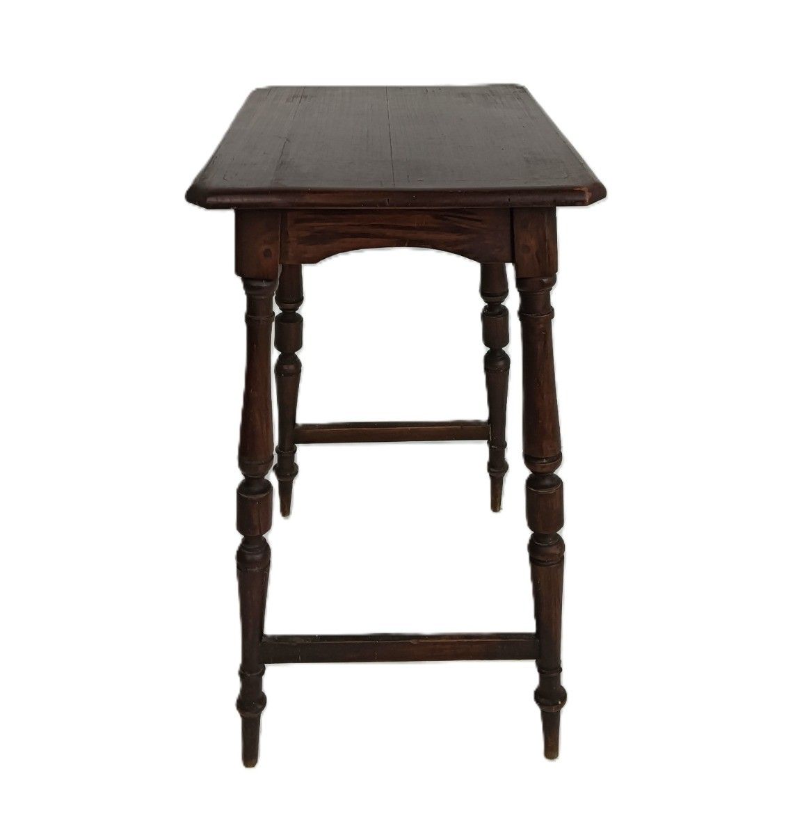 Antique Side Occasional Table Carved Wood Lovely Barn Style photo vinterior