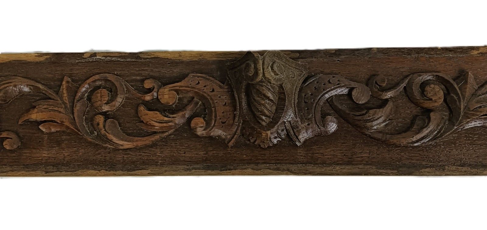 Antique Carved Wood Board Pediment Architectural Reclaimed Ornate Large Bas Reli photo vinterior