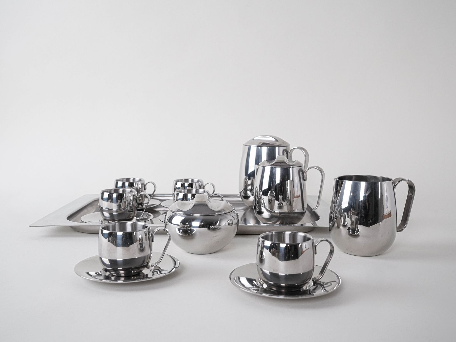 Coffee And Tea Set, Italian Design, 1980s, Made In Italy photo furniture