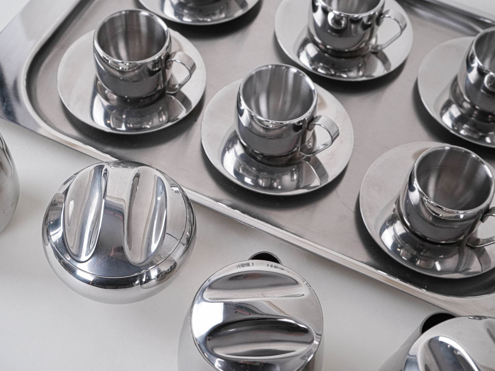 Coffee And Tea Set, Italian Design, 1980s, Made In Italy photo vinterior