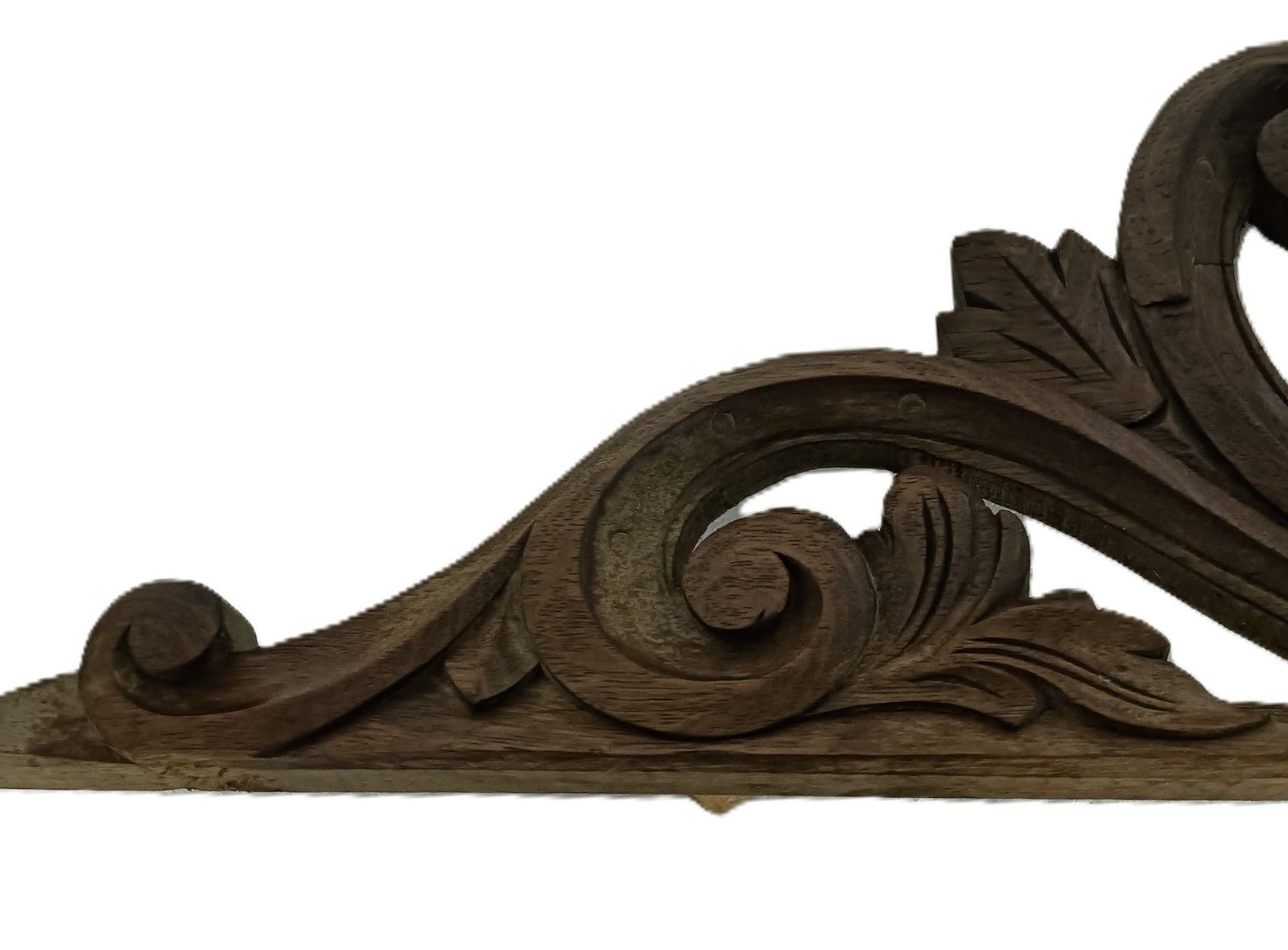 Antique Ornate Pediment Carved Wood Over Door Trim Architectural Reclaimed photo for sale