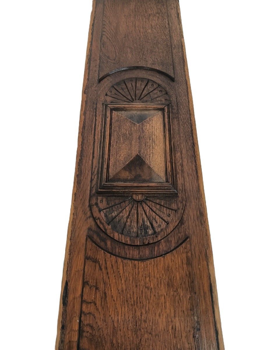 Antique Ornate Carved Wooden Plank Pediment Trim Reclaimed Architectural Board photo for sale