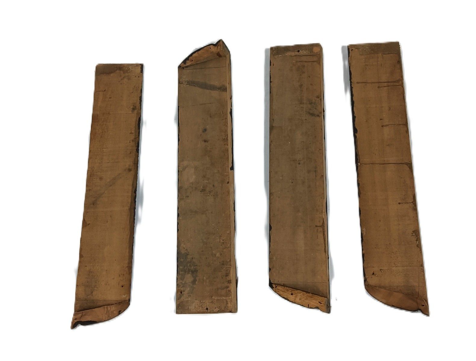 Set Of 4 Trims Corbels Pediments Boards Slats Carved Wood Reclaimed Antique Salv photo vintage
